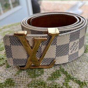 Louis Vuitton White Azure Belt